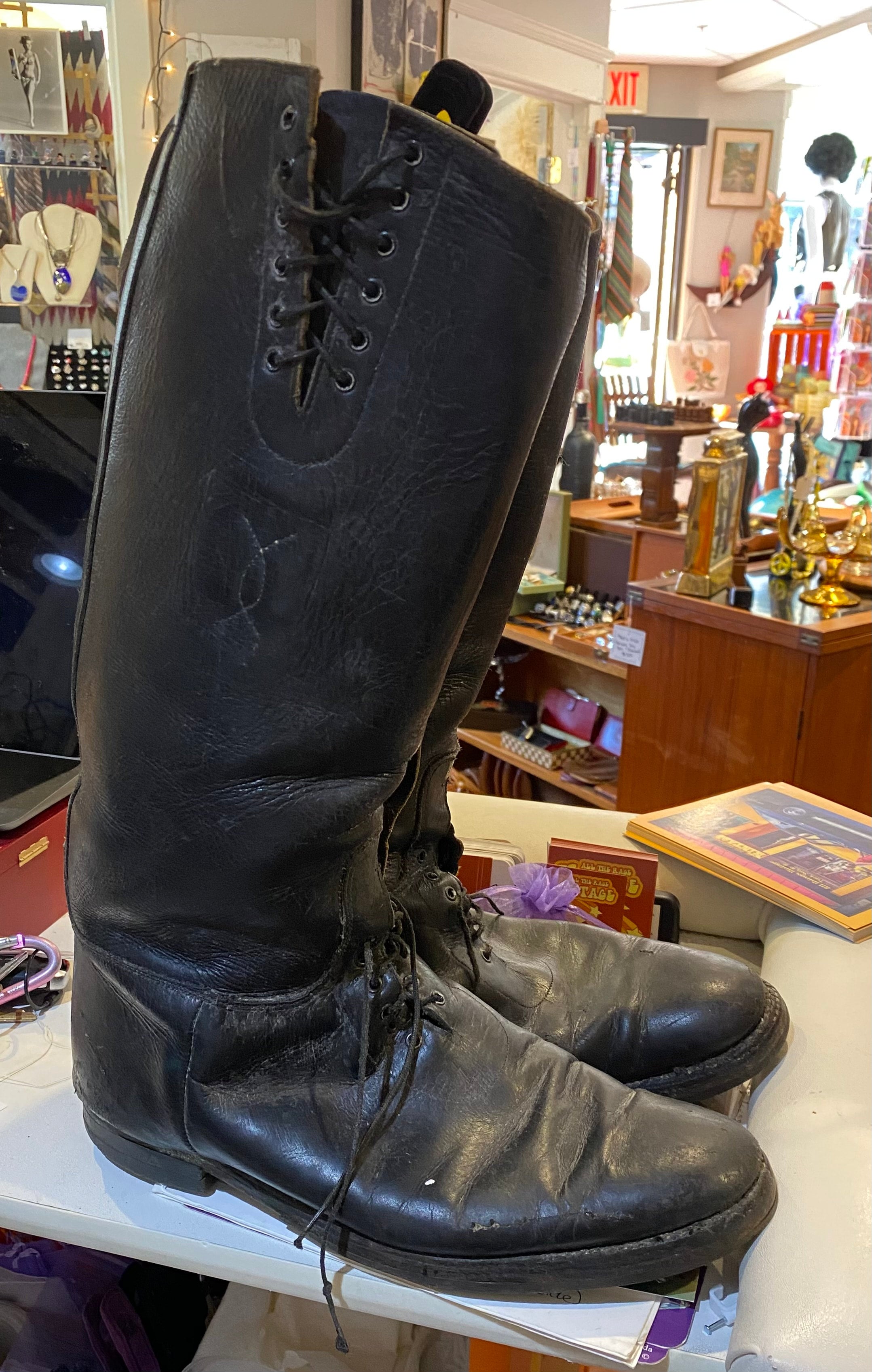 Mens Leather Riding boots Size 12