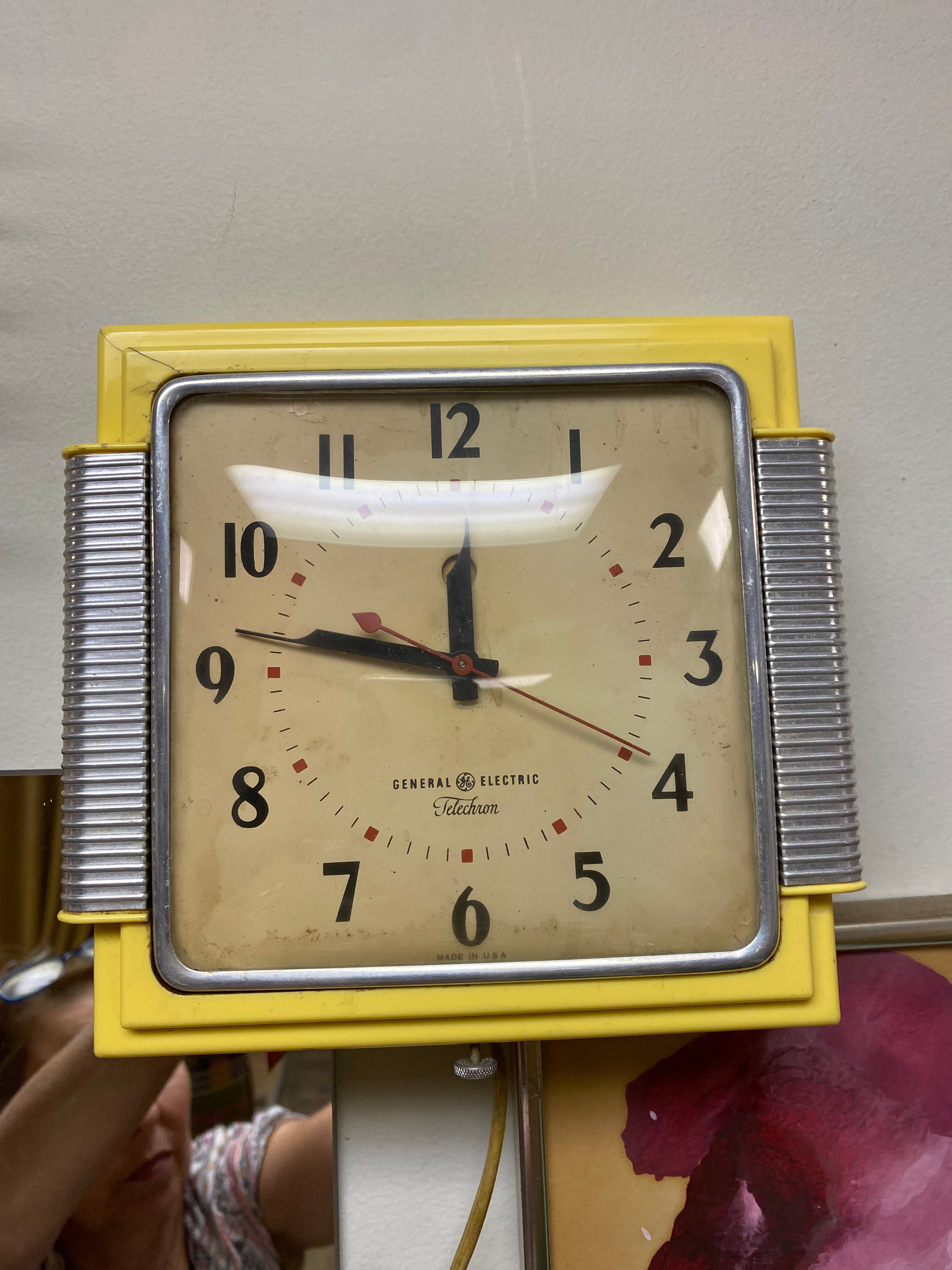 Telechron antique retro clock good collectible